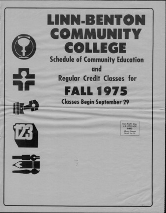 Fall Term 1975 Community College Class Schedule Miniatura