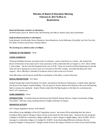 Board of Education Minutes 2-8-17 thumbnail