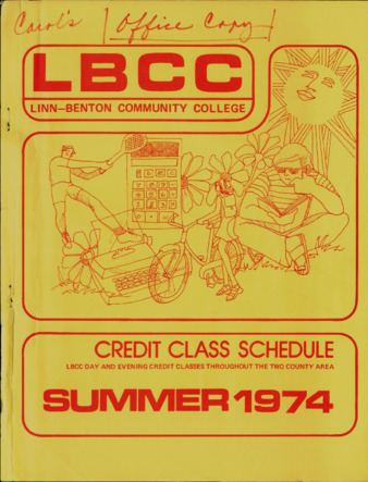 Summer Term 1974 Schedule of Classes thumbnail