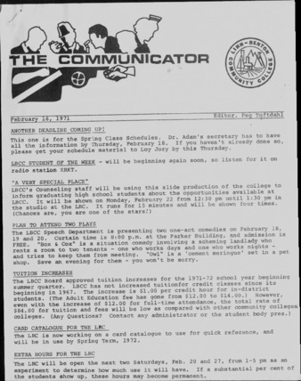 Communicator - Feb. 16, 1971 thumbnail