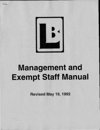 Management and Exempt Staff Manual thumbnail