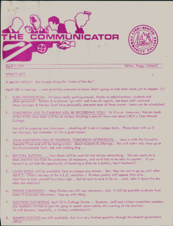 Communicator - Apr. 1, 1971 thumbnail
