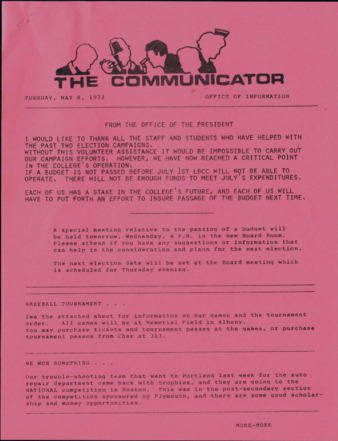 Communicator - May 8, 1973 la vignette