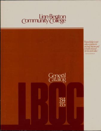 1984-1985 General Catalog thumbnail