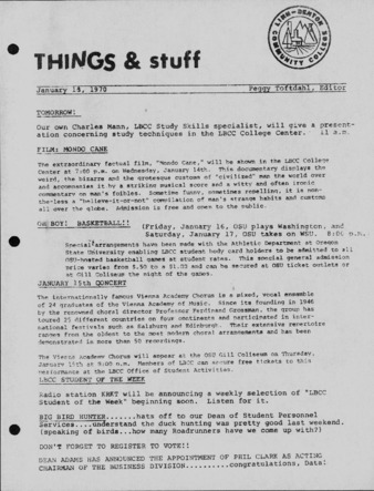Things & Stuff - Jan. 13, 1970 la vignette