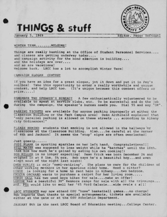 Things & Stuff - Jan. 5, 1970 la vignette