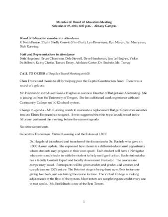 Board of Education Minutes 11-19-14 Miniaturansicht