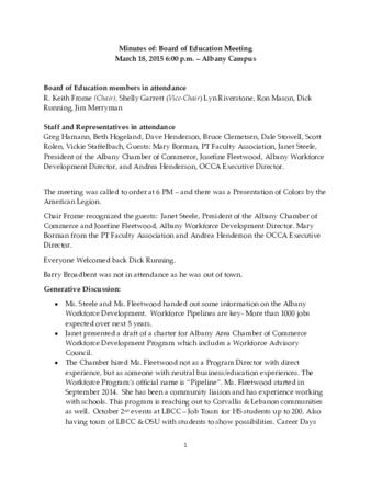 Board of Education Minutes 3-18-15 Miniatura