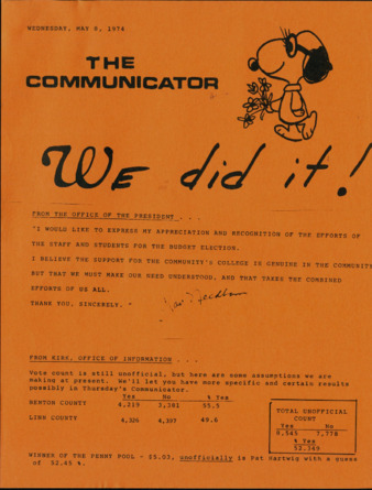 Communicator - May 8, 1974 la vignette
