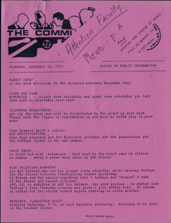 Communicator - Nov. 16, 1972 la vignette