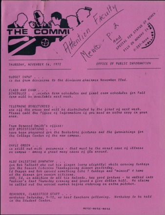 Communicator - Nov. 16, 1972 thumbnail