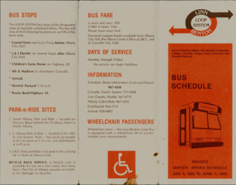 Loop Bus Schedule Brochure la vignette