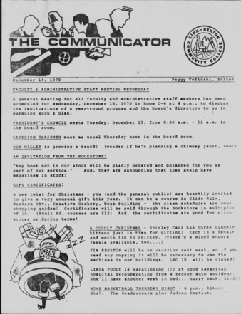Communicator - Dec. 14, 1970 la vignette